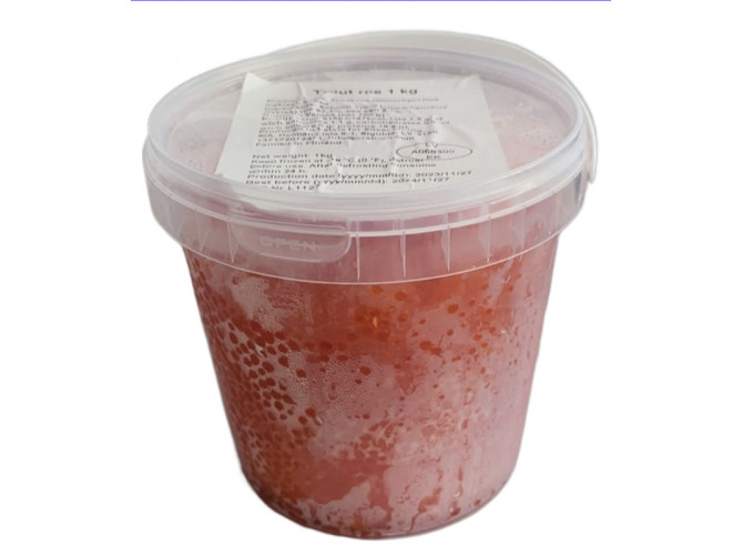 Foreļu ikri, mazsālīti, 1kg, saldēti