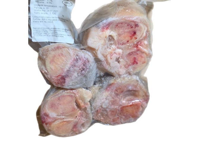 PET FOOD liellopa kājas, mazgātas, zāģētas, saldētas