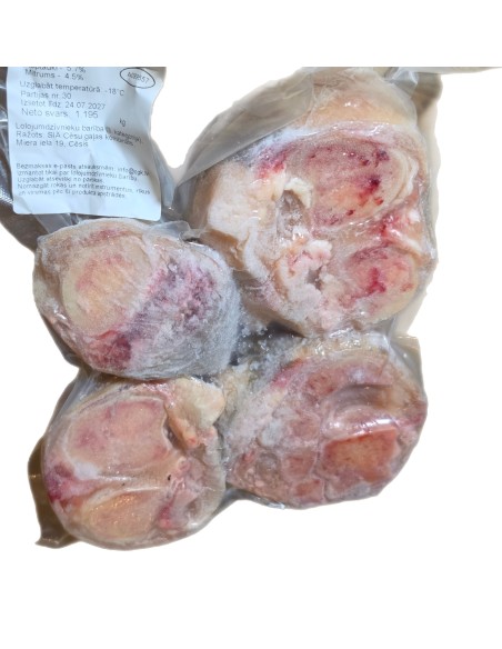 PET FOOD liellopa kājas, mazgātas, zāģētas, saldētas
